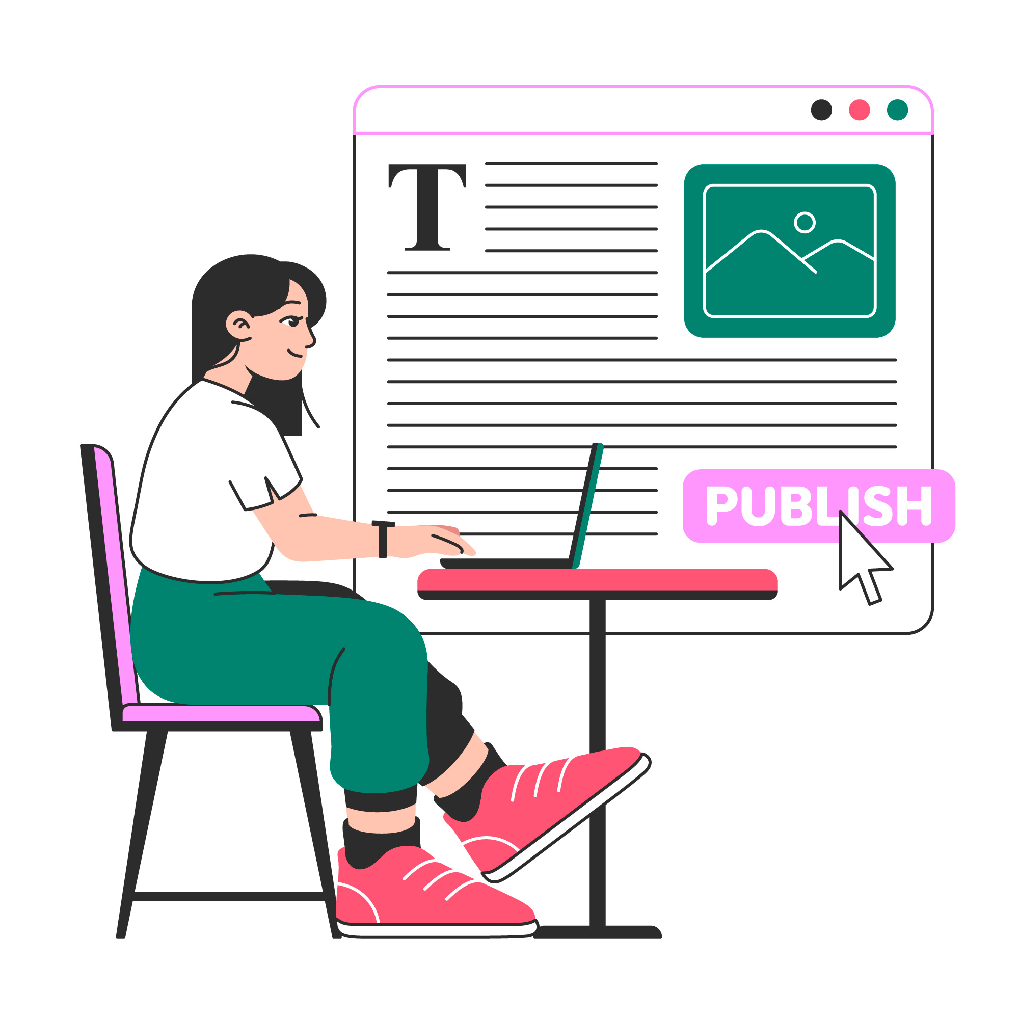 Blog posts illustration